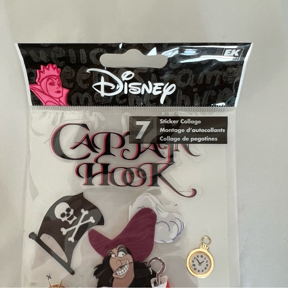 NWT Disney EK Success Captain Hook Peter Pan Dimensional Sticker Set - Picture 6 of 6